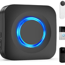 WIFI Wireless Doorbell Chime Compatible with Ring, Nest, Blink Video Doorbells, Smart Indoor Doorbell Receiver with 5 Adjustable Volume, LED Flash Alert, 58 Melodies for Home Security (1 Pack)