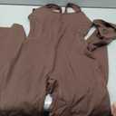 Sleek Seamless Womens Unitard Bodysuit Breathable Comfort for Yoga Fitness Running Cycling (Large, Brown)