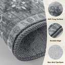 LBRO2M Boho Area Rug 6X9 Washable Rugs for Bedroom Low Piles Indoor Carpet, Non Slip Soft Rug for Living Room, Dining Room, Dark Gray Rug Foldable Pet Friendly Area Rugs (6'X9' Dark Gray)
