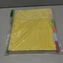 HABGP 12Pcs/2 Set 6 Tab Dividers for 3 Ring Binder, 12 Pcs Colorful Binder Dividers with Tabs, 3 Ring Page Folder Dividers, Plastic Tabbed File Dividers with Tabs, Three Ring Binder Index Dividers