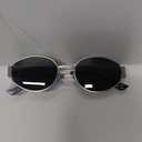 SA106 Womens Classic Retro Dad Fashion Oval Round Metal Rim Sunglasses