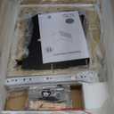 Nightstand,Morden Bedside Table with Gold Frame,Small White Night Stand,End Table,Bedside Furniture,Side Table with Drawer and Shelf for Bedroom,Living Room (2Drawers, Black)