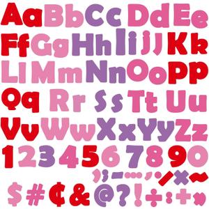 Qyeahkj 260 PCS Valentine's Day Pink Bulletin Board Letters Punctuation Cutout Valentines Alphabet Chalkboard Decoration Classroom Letters Poster Wall Bulletin Board Display Home School Decor Supplies