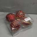 Hollyone 4.7 Inch Large Red and Gold Christmas Ornaments 4Pcs Balls Ornaments Shatterproof Christmas Hanging Ornaments for Xmas Tree Decor with Hook Wedding Party Wreath Home Decor (Red & Gold, 120mm)