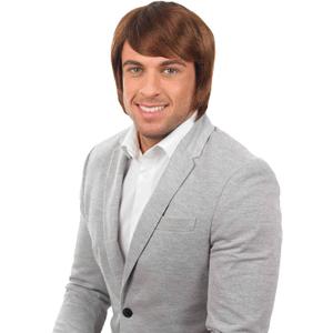 fun shack Short Black Wig Men, 70s Wigs for Men, Mens Wigs, Short Hair Wigs Men, Boy Band Wig Costume, Black Wig