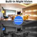 Smart Wireless WiFi Camera Smoke Detector Hidden Camera 1080P Video Indoor Security Camera for Pets, Home Wall Mount Night Vision, Live Viewing, Motion Detection, Android iOS Free App, Loop Filming