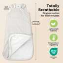 2-Pack Organic Baby Sleep Sacks, 100% Cotton - Soft & Breathable 0.5TOG Baby Wearable Blanket,Toddler Sleeping Sack 6-18 months,Easy to Wear Transitional Swaddles for Newborns,Infants (Bumble Bear, M)