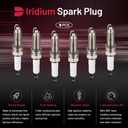 BDFHYK Iridium Spark Plugs Compatible with Honda Accord Crosstour Odyssey Pilot Ridgeline for Acura MDX RDX RL TL TSX ZDX 3.0L 3.5L 3.7L V6 Engine Replacement for 9619, Set of 6