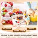 Ice Cream Maker Attachment for KitchenAid Stand Mixer, Compatible with KitchenAid 4.5/5QT/6QT accessories and attachments, 2 Quart for kitchenaid mixer attachments Frozen Yogurt/Gelato Maker