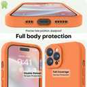 LOVE 3000 Designed for iPhone 14 Pro Max Case, Premium Silicone with [Soft Anti-Scratch Microfiber Lining] Shockproof Protective Phone Case for Men Women Girls 6.7", Bright Orange