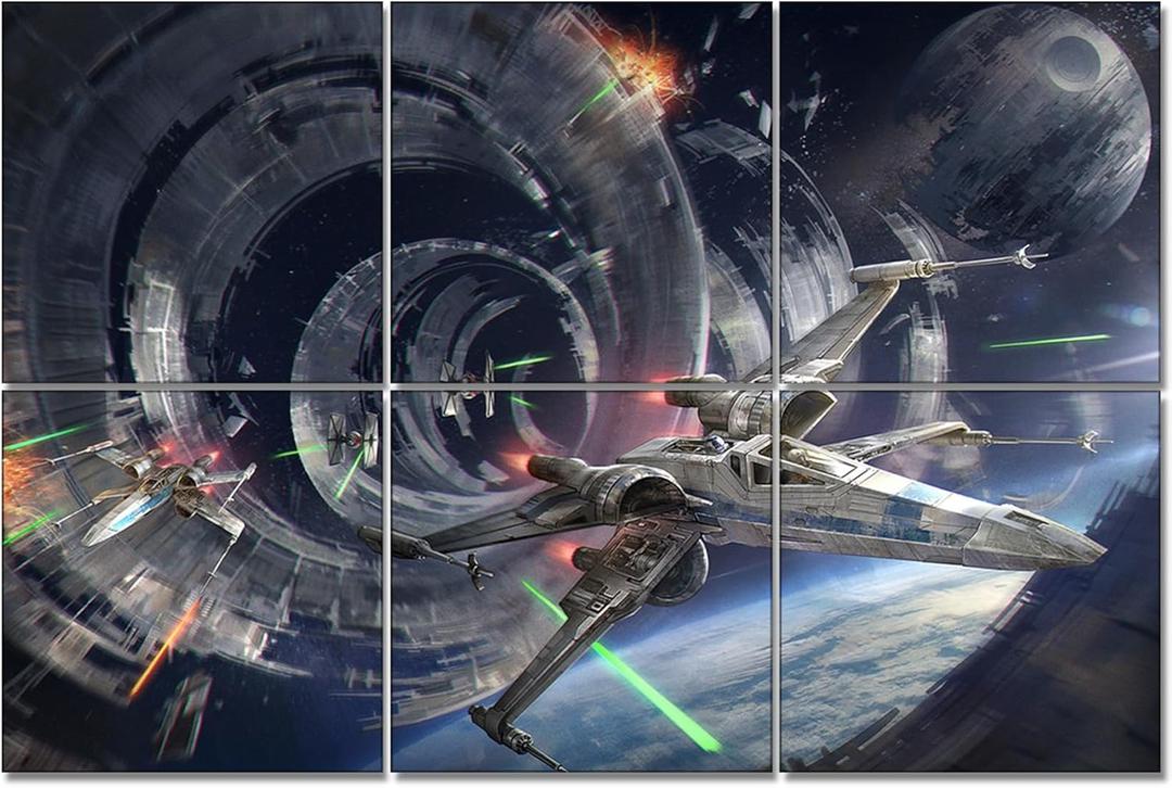 Art Acoustic Panels, 72"x48"x0.4" Sound Absorbing Panels,Better Sound Panels than Soundproof Foam,Self adhesive Soundproof Wall Panels for Recording Studio, Star Wars