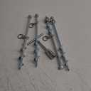 MightyPhine Steel Screw Ground Anchors - Set of 4, 12 Inch, Silver, Metal - Tent Stakes, Trampoline Anchor Kit, Swing Set Anchors, High Wind Resistance