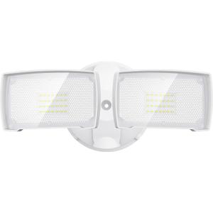 LEPOWER 28W 3000LM LED Security Flood Light Outdoor, Switch Controlled Aluminum Security Light, 2 Adjustable Heads, 5500K Daylight, IP65 Waterproof, Wet Location for Patio, Garden, Yard Lights (White)