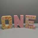 One Groovy Letter Sign for First Birthday, Hippie Groovy 1st Birthday Table Decorations, Large Number One Cake Smash Photo Props, Boho Rainbow Groovy Paper Mache Letters