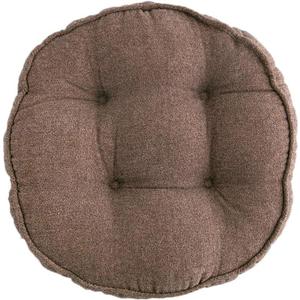 vctops Soft Chair Pads 18 inch Diameter Super Comfy Thicken Solid Color Round Seat Cushion for Kitchen Dining Room Office Chairs (Coffee,18" x 18")