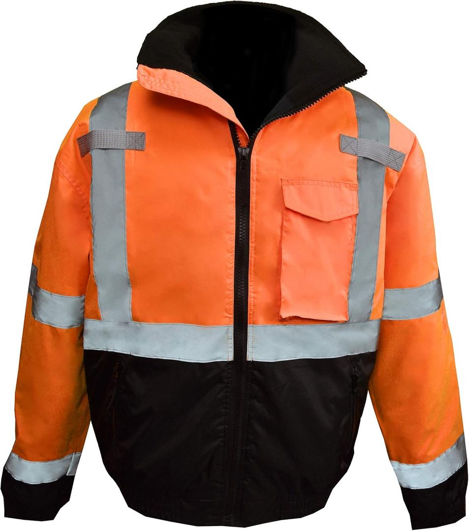 Class3 High Visibility Bomber Jacket with Built-in Liner