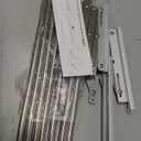 | Clothes Drying Rack Wall Mounted with Hooks - Foldable & Removable Laundry Drying Rack, Extendable 21"-39.4", 110lbs Heavy Duty Drying Rack with 7 Stainless Steel Rods for in & Out Door