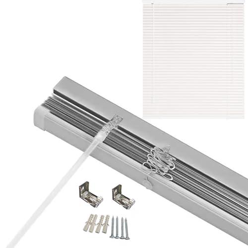 Horizontal Blinds for Indoor Windows, 1" Slats Aluminum Venetian Blinds, Light Filtering Cordless Mini Blinds for Bedroom, Living Room, RV, 27" W X 60" H 32" W X 64" H 34" W X 72" H(White)