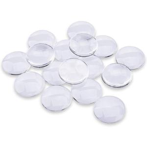 20PCS Transparent Glass Cabochons, Clear Glass Dome Tile Cabochon Half Round Flat Clear 1.57 Inch Non-calibrated Round for Photo Pendant Making DIY Decor Souvenir Gift