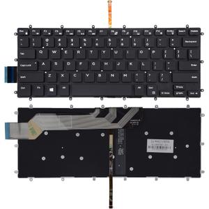 TLBTEK Backlight Keyboard Replacement Compatible with Dell Inspiron 13-5368 P69G 13-5378 13-5370 13-7368 13-7370 13-7373 13-7375 13-7378 13-7380 14-3480 14-3481 Series Laptop
