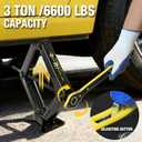 YELLOW JACKET Scissor Car Jack 3 Ton Tire Changing Kit with Lug Wrench, Emergency Kit Scissor Jack for Car