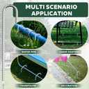 20 Pieces J Hooks Rebar Metal Tent Stakes 12 Inch Galvanized Ground Anchors Yard Stakes for Landscape Fabric Artificial Turf Heavy Duty Anti Rust for Outdoor (20, J-12 x1/4" Silver)