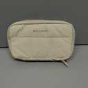 BAGSMART Electronics Organizer Travel Case, Cord Storage for Chargers Cables Phones, Compact Tech Accessories Pouch, Beige