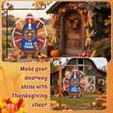 2 x Boao Thanksgiving Turkey Garden Flag 21.65 x 17.72 Inches Double Sided Printed for Outside Decorations, Large Fall Garden Flag Football Winter Autumn Yard Sign for Outdoor Yard Lawn