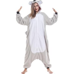Animal Onesie Adult Unisex One Piece Cosplay Costume Pajamas (Grey Koala) XL