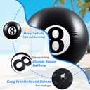 8 Ball Decor 40 Inch Giant Beach Balls Inflatable Pool Balls for Swimming and Outdoor Fun, Large 8 Ball Decorations for Beach Party Games and Summer Beachball Party Supplies(2 Pack)