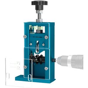 Frstem Wire Stripper Machine, 0.06''-0.39'' Manual or Drill Powered Wire Stripping Machine with Hand Crank or Drill, 65MN Spring Steel Blade Aluminum Frame Wire Peeler for Scrap Copper Recycling