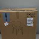 YOUNIKE Black Dining Chair with High Back Single Mid Century Modern Kitchen Chair Faux Leather Upholstered Armless Accent Chair 20" Wide Padded Seat with Soild Wooden Legs for Living Room Bedroom