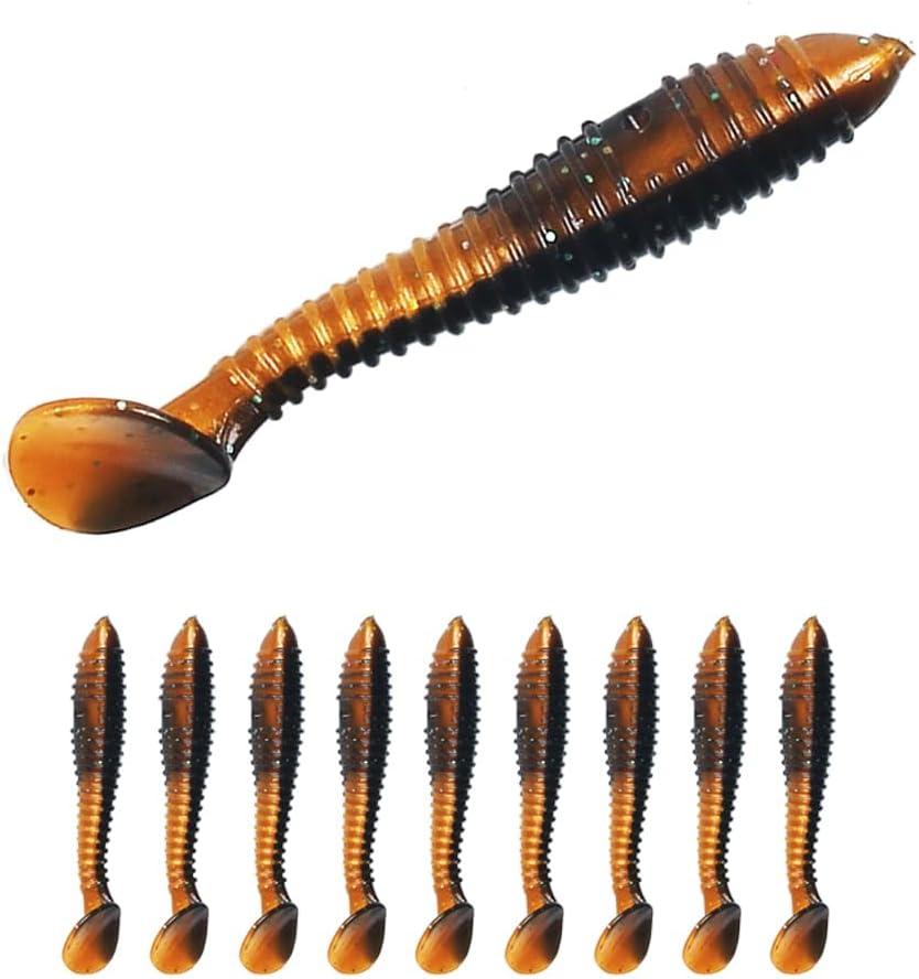 3 x Soft Plastic Swimbaits 10pcs 3", Paddle Tail for Bass Fishing Lures