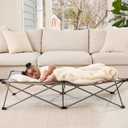 Regalo Extra Long My Cot Portable Toddler Bed - Gray 54x28x12 Inch