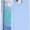 Vooii Compatible with iPhone 12 Case/iPhone 12 Pro Case, Liquid Silicone Upgrade [Soft Anti-Scratch Microfiber Lining] [Shockproof Drop Protection] Phone Case 6.1 inch - Light Blue