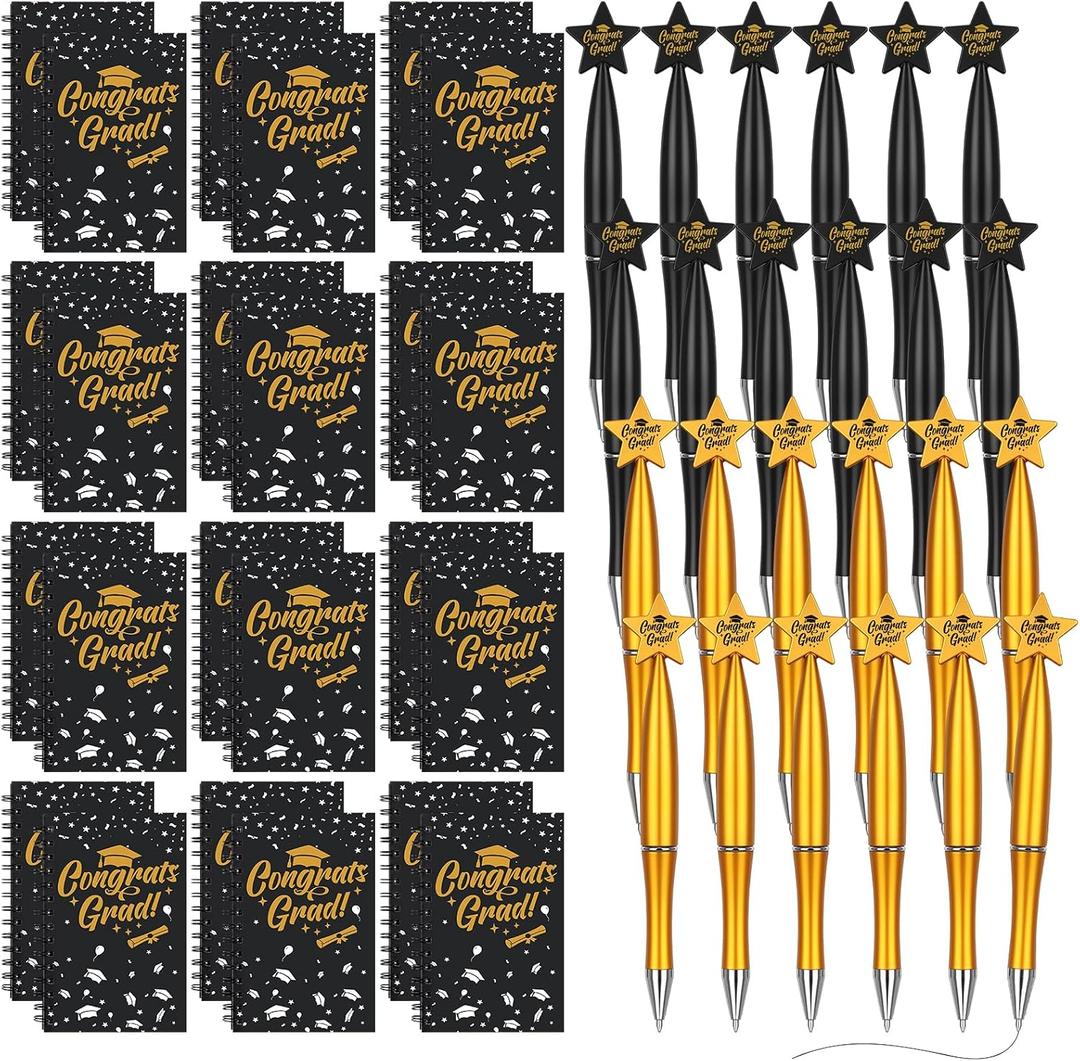 Resurhang 48 Pcs 2026 Graduation Gifts Bulk Inspirational Graduation Notebooks with Motivational Ballpoint Pen Class of 2026 Gifts for College Graduate