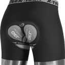 X-TIGER Cycling Underwear Mens Bike Shorts 5D Padded Mountain Biking Riding Shorts with Anti-Slip Leg,Bicycle Liner Shorts (Black, Medium)