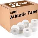 CHMI Athletic Tape,White Sports Tape (32 Pack), 320 Yards Rolls Very Strong Easy Tear NO Sticky Residue Best Tape for Gymnastics Climbing Bat Injuries Medical (1.5 Inch X 320 Yards).