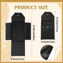 4Pcs Flannel Necklace Pouch Travel Jewelry Storage Case,black