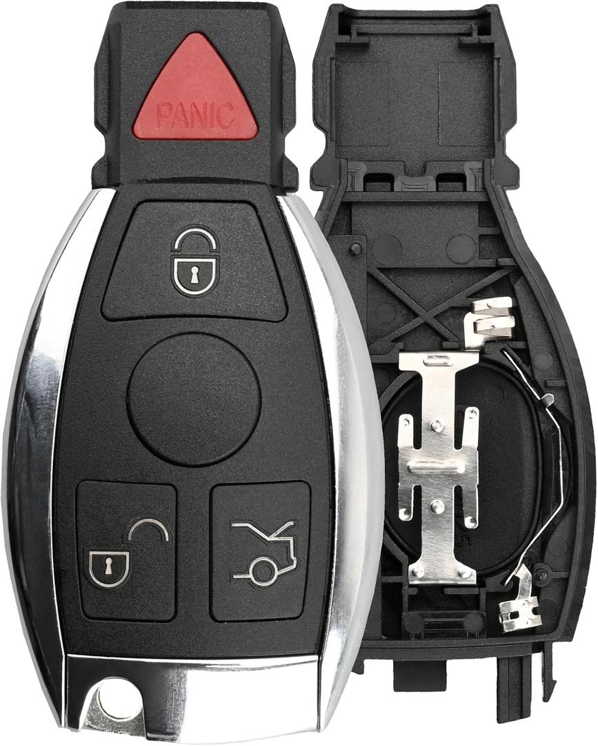 IYZDC07 Key Fob Shell Case Compatible with C350 CL550 CLS350 CLS500 CLS550 E350 E550 GL350 GLE350 GLK350 ML350 R350 S550 SL500 SL550 SLK350