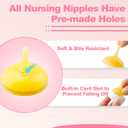 Xuanda Kitten Bottle Feeding kit with Feeding Nipple and Syringe, Soft Silicone Nursing Pet Feeding Bottle, Ventilation Valve Resistant Tearing for Small Puppies, Kittens, Rabbit (M Nipple-Yellow)