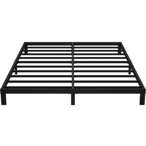 Upcanso 7 Inch Queen Bed Frame No Box Spring Need, Low Profile Metal Platform Bed Frame Queen Size, Heavy Duty Support Bedframes, Easy Assembly