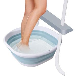 Tlswshsy Portable Pool Foot Bath,Collapsible Pool Foot Wash Basin Tub,Foot Bath Basin for Above Ground Swimming Pools Accessories