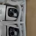 wansview Security Cameras Wireless Outdoor-2K Dual Lens Home Security Cameras, 360 View, Solar Panel Battery Powered, Color Night Vision, PIR Sensor, IP65 Waterproof, Work with Alexa, B7 2P White