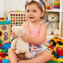 6M-3T Baby Girl Backless Bodysuit Outfit Set Romper Jumpsuit with Headband (Pink Flower)