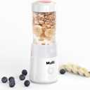 Mulli Portable Blender, USB Rechargeable Personal Mixer for Smoothie and Shakes, Mini Blender with Six Blades for Baby Food, Travel, Gym White