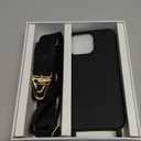 WILDE iPhone 15 Pro Max Case with Strap, Crossbody iPhone 15 Pro Max Case with Adjustable Strap 50150cm, TPU Shockproof Drop Protection Phone Lanyard Cover with Raised Camera & Screen Edges, Black