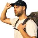 TOP-EX Oversize Baseball Cap Waterproof Running Hat for Extra Large Heads Men (Black)