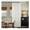 Thick Linen Semi Sheer Curtains 90 Inches Long for Living Room Bedroom Light Filtering Beige Off White Textured Burlap Pinch Pleated Curtains 90 Length Hooks Rings Back Tab for Sliding Door 2 Panels