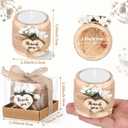Retisee Wedding Candle Favors for Guests Bridal Shower Wood Memorial Tealight Candle Holder Thank You Gifts Handmade Candles for Wedding Baby Shower Housewarming Table Centerpiece(24 Sets)